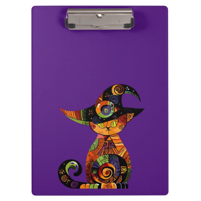 Carpeta De Pinza Halloween/mística/gato/otoño (Anverso)