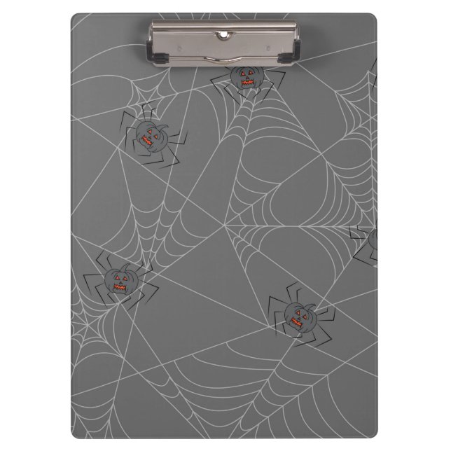 Carpeta De Pinza Halloween spiders web and pumpkins (Anverso)