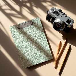 Carpeta De Pinza  Hand-drawn ditsy Sage Green Daisies – Mini Floral