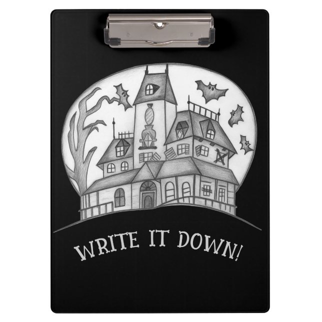 Carpeta De Pinza Haunted House and Bats Halloween  (Anverso)