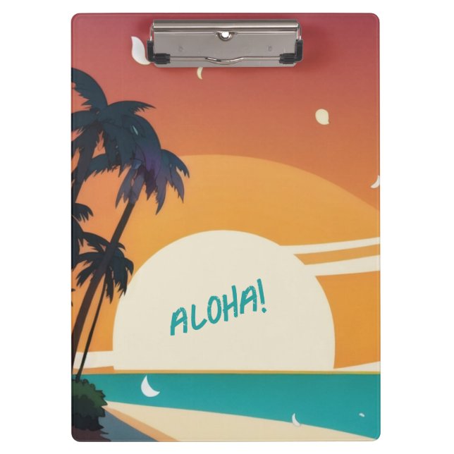 Carpeta De Pinza Hawai/Aloha/Tropical/playa (Anverso)