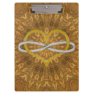 Carpeta De Pinza Heart Infinity Gold Silver