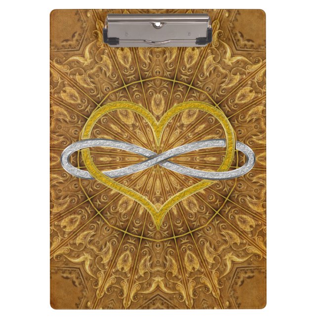 Carpeta De Pinza Heart Infinity Gold Silver (Anverso)