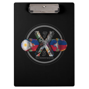 Carpeta De Pinza Hecho en Filipinas en 1975