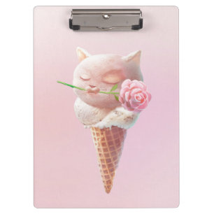 Carpeta De Pinza Helado Rosa de verano