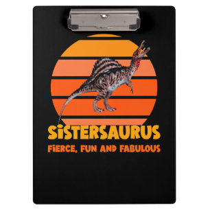 Carpeta De Pinza Hermanas Divertidas Saurio Hermana Dinosaurio Dise