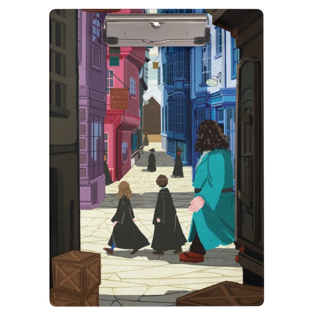 Carpeta De Pinza Hermione, HARRY POTTER™ y Hagrid en el callejón de (Anverso)