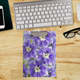 Carpeta De Pinza Hermosa Floral De Delfino Púrpura