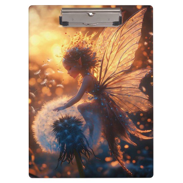 Carpeta De Pinza Hermosa hada de sol con Dandelion (Anverso)