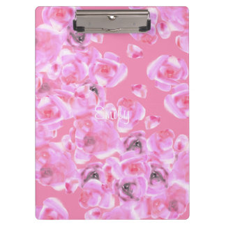 Carpeta De Pinza Hermosas rosas rosas flotantes personalizadas