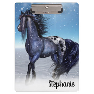Carpeta De Pinza Hermoso caballo de invierno