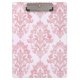 Carpeta De Pinza Hermoso en rosa patrón de acuarela damasco victori