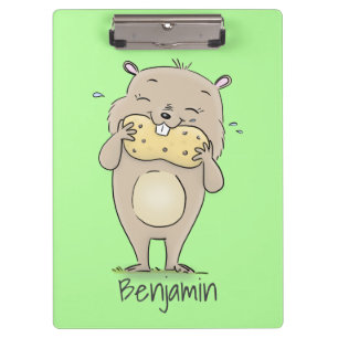 Carpeta De Pinza Hermoso hámster sonriente lindo con personalizado 