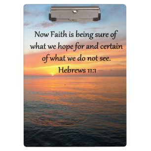 CARPETA DE PINZA HERMOSO HEBREWS 11:1 DISEÑO DE SUNRISE