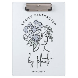 Carpeta De Pinza Hermoso jardín floral azul personalizado