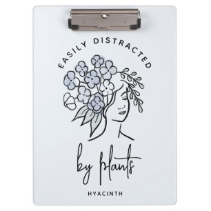 Carpeta De Pinza Hermoso jardín floral azul personalizado