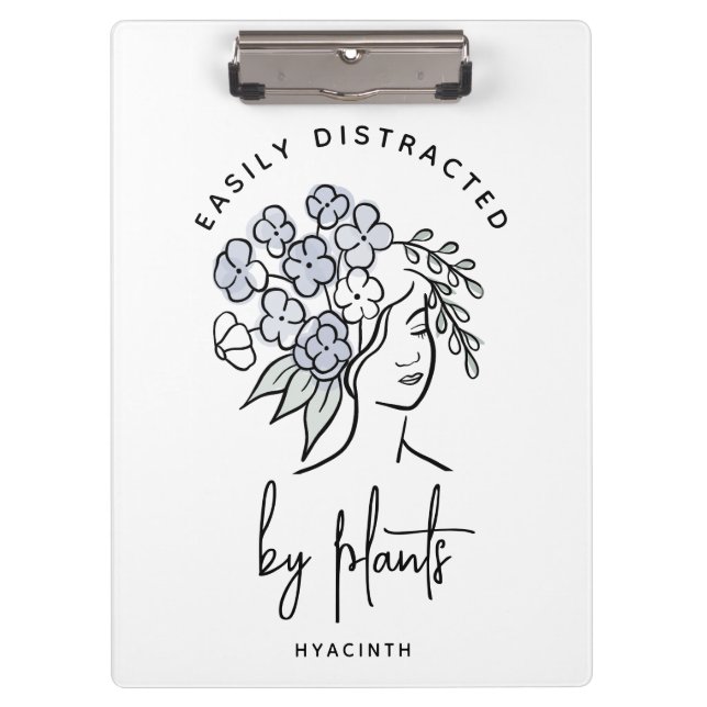 Carpeta De Pinza Hermoso jardinero floral distrado personalizado (Anverso)