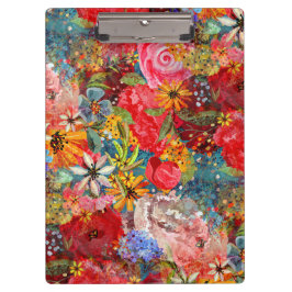 Carpeta De Pinza Hermoso Modelo Floral Brillante Abstracto Abstract