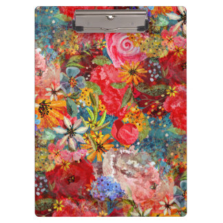 Carpeta De Pinza Hermoso Modelo Floral Brillante Abstracto Abstract
