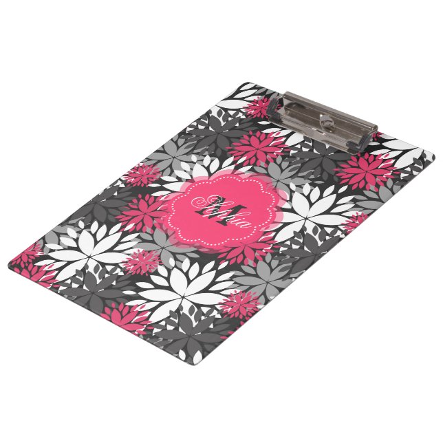 Carpeta De Pinza Hermoso patrón floral monocasco de moda femenina (Angular)