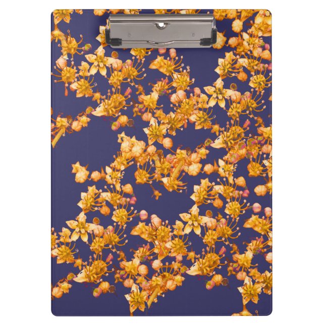 Carpeta De Pinza hidrangea naranja y marina (Anverso)