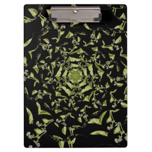 Carpeta De Pinza Hipnosis de naturaleza verde y negra fractal