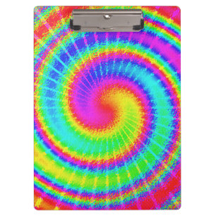 Carpeta De Pinza Hippie retro del teñido anudado psicodélico