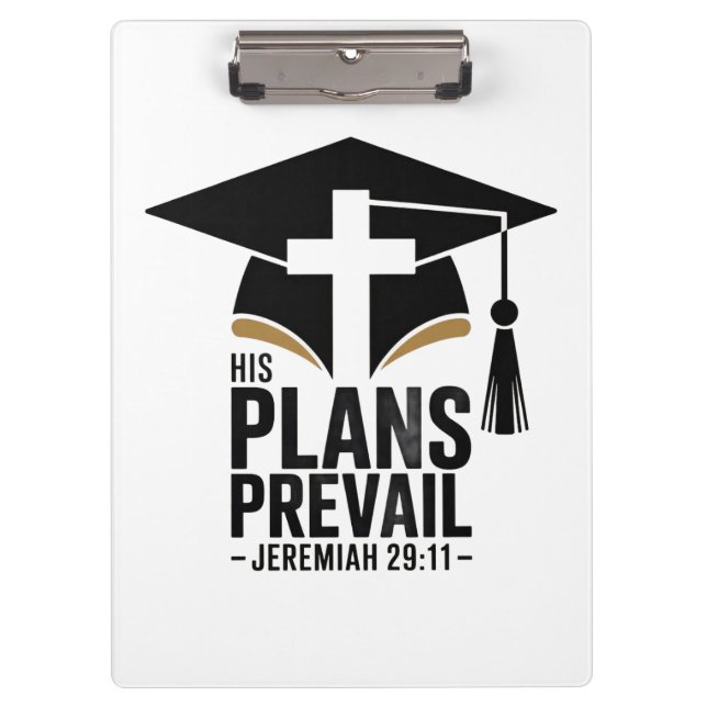 Carpeta De Pinza His Plans Prevail Christian Graduation (Anverso)