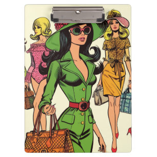 Carpeta De Pinza Historietas de los Chicas de moda retro
