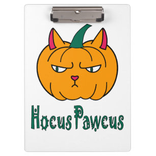 Carpeta De Pinza Hocucus pawcus Halloween calabaza ginger cat magia