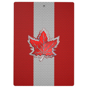 Carpeta De Pinza Hoja de arce rojo canadiense en la impresión de fi