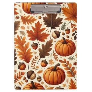 Carpeta De Pinza hojas/calabazas/bellotas clásicas Otoño