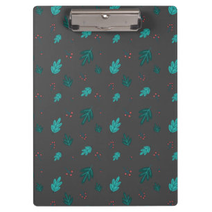 Carpeta De Pinza Hojas de árbol evergreen y fresas rojas