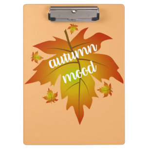 Carpeta De Pinza Hojas de arce en la tipografía de humor de otoño