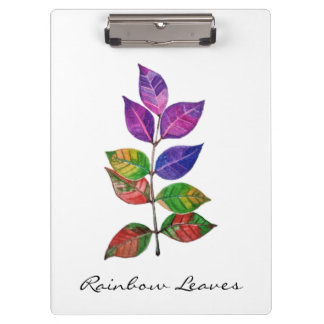 Carpeta De Pinza Hojas de arcoiris acuáticas