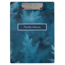 Carpeta De Pinza Hojas de roble Purpurinoso azules