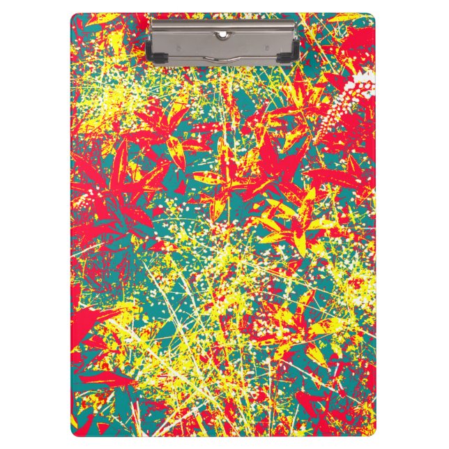 Carpeta De Pinza hojas rojo verde amarillo y blanco (Anverso)