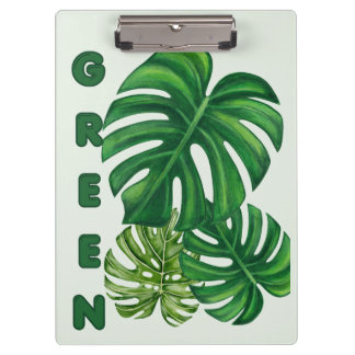 Carpeta De Pinza Hojas verdes de Monstera