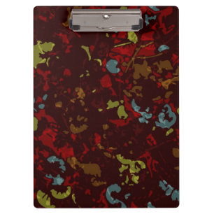 Carpeta De Pinza Hojas y flores coloridas contra camuflaje