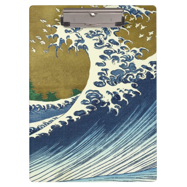 Carpeta De Pinza Hokusai Gran Ola Arte Japonés (Anverso)