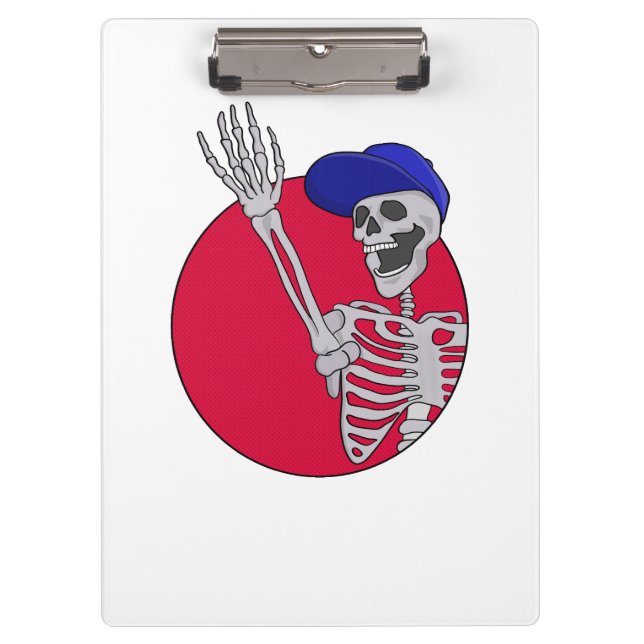 Carpeta De Pinza Hola amigos Guay y Funny Skeleton (Anverso)