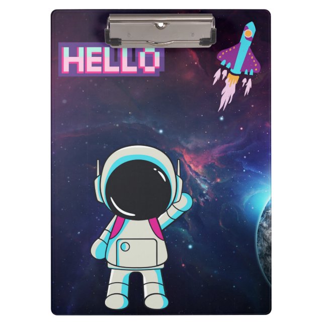 Carpeta De Pinza "Hola desde el espacio" (Anverso)