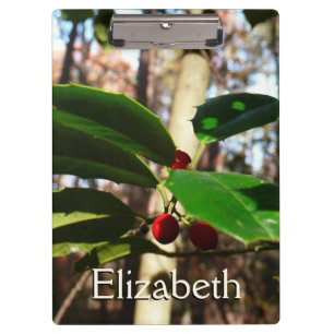 Carpeta De Pinza Holly Leaves I Holiday Botanical