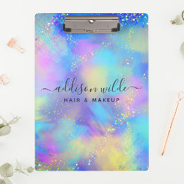 Carpeta De Pinza Holográfico Sparkle opal Irideslindante