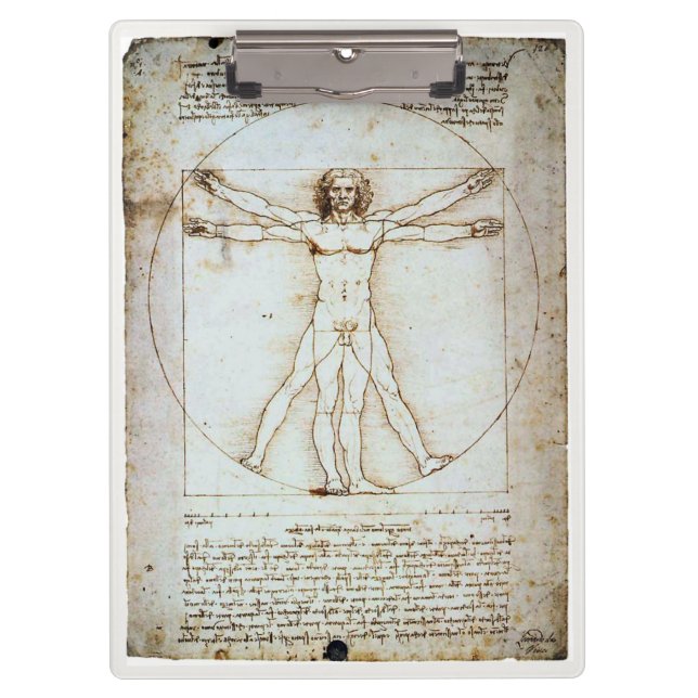 Carpeta De Pinza Hombre vitruviano, Leonardo da Vinci, alrededor de (Anverso)