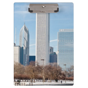Carpeta De Pinza Horizonte de Chicago a través del lago Michigan