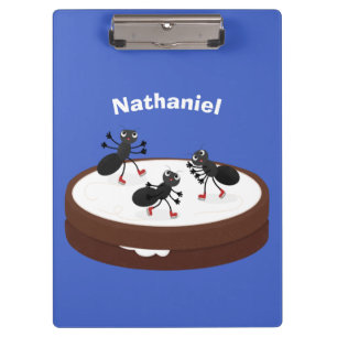 Carpeta De Pinza Hormigas felices patinando hielo en personalizado 
