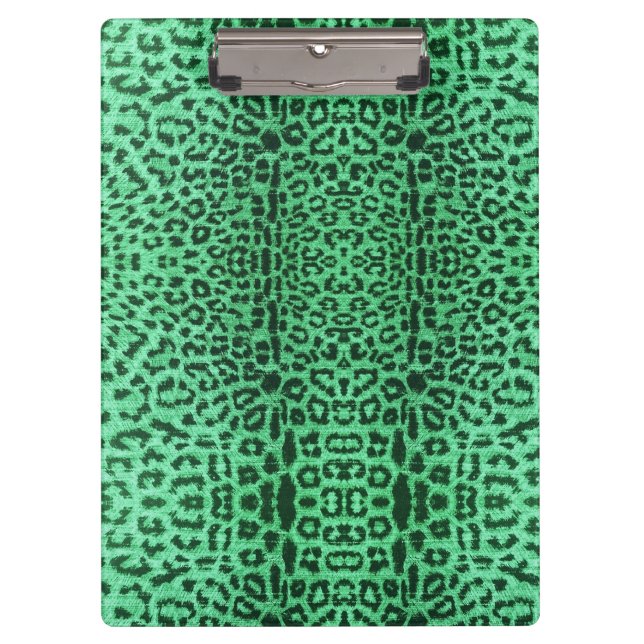 Carpeta De Pinza Huella verde leopardo (Anverso)