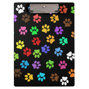 Carpeta De Pinza Huellas animales coloridas