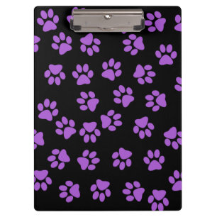 Carpeta De Pinza Huellas animales púrpuras